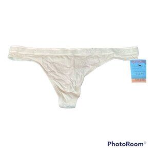 NWT Calvin Klein 2 Pack Gray and Green Banded Thongs Large